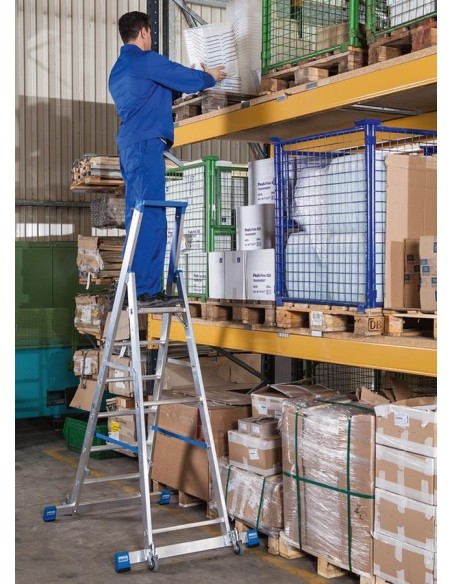 Krause Stabilo Gurítható Lépcsőfokos Állólétra Kitámasztóval 8 Fokos