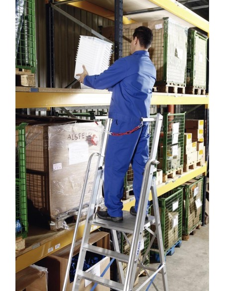 Krause Stabilo Lépcsőfokos Állólétra Nagy Dobogóval És Kapaszkodókerettel 14 Fokos