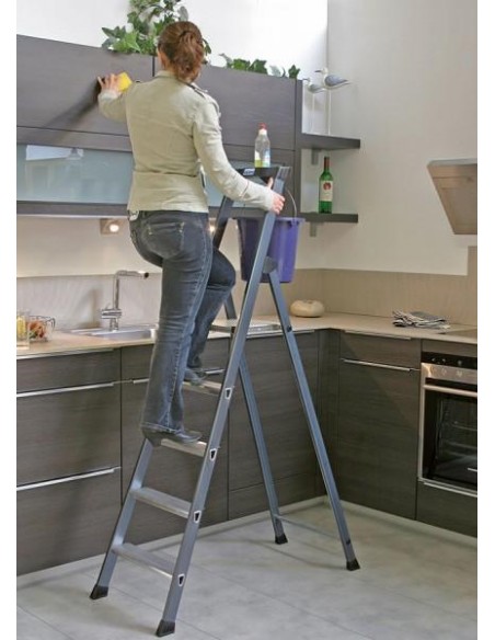 Krause Monto Sepro Lépcsőfokos Állólétra, Eloxált 4 Fokos