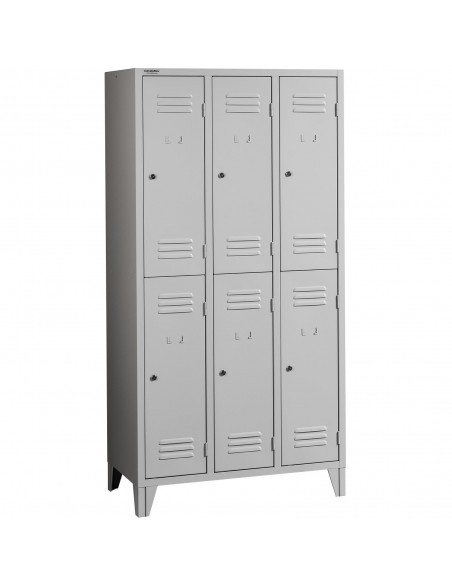 metaloBox PROJECT 3/6 Rövidajtós öltözőszekrény 6 rekeszes