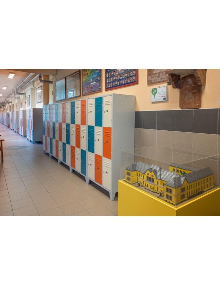 metaloBox PROJECT 3/9 Rövidajtós öltözőszekrény 9 rekeszes