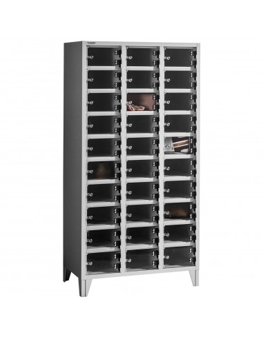 metaloBox BOX 3/30 PLEXI Plexiajtós értékmegőrző szekrény 30 rekeszes