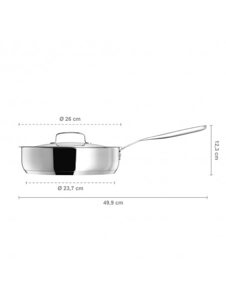 FISKARS All Steel pároló serpenyő (26 cm) ceratec bevonattal