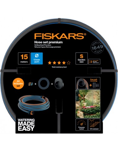 FISKARS Comfort locsolótömlő + tároló szett 13 mm (1/2") 15 m Q4