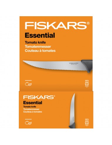 FISKARS Essential ömlesztett paradicsomszeletelő kés (11 cm)